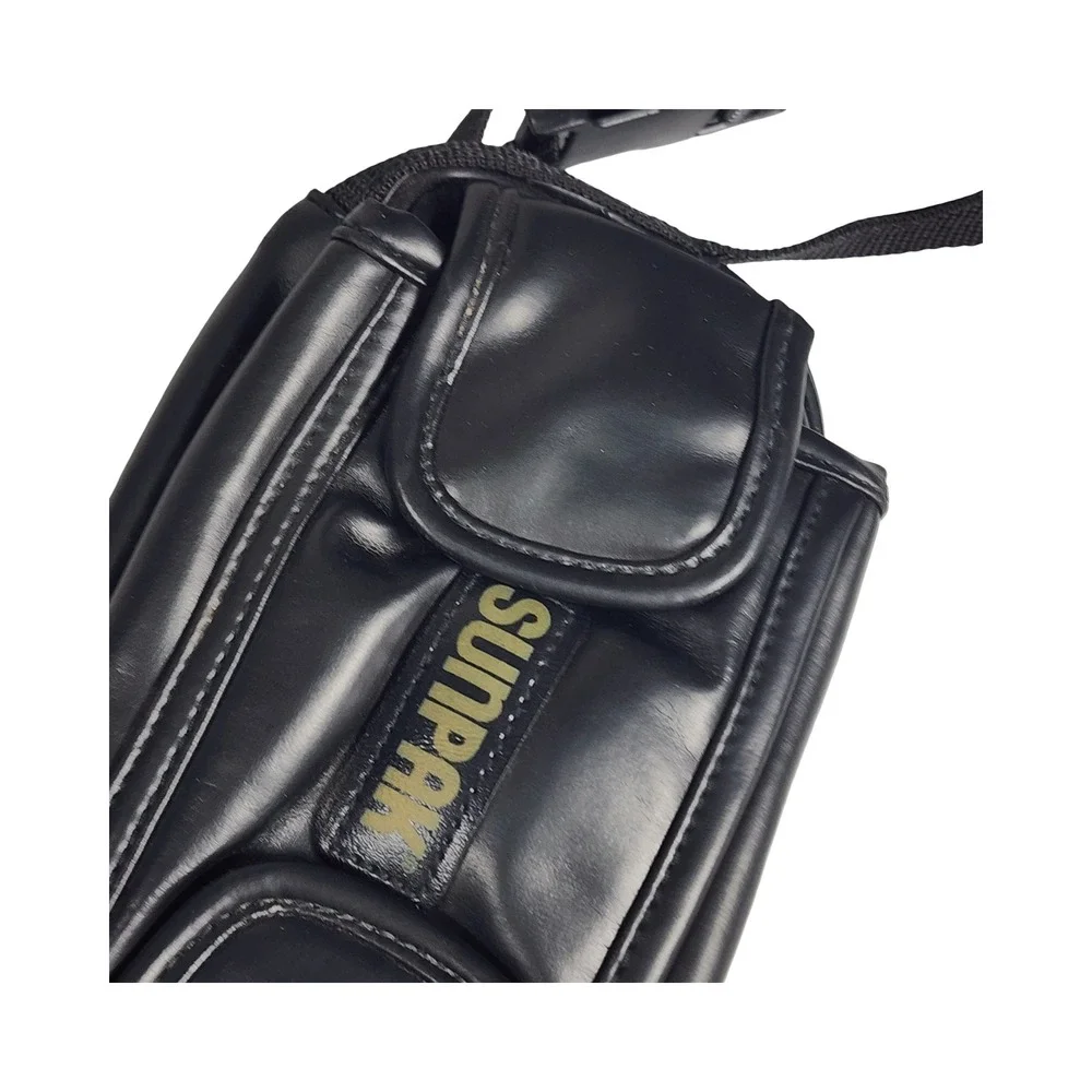 Sunpak Black Camera Waist Bag Utility Fanny Pack Adjustable Strap Gold Logo